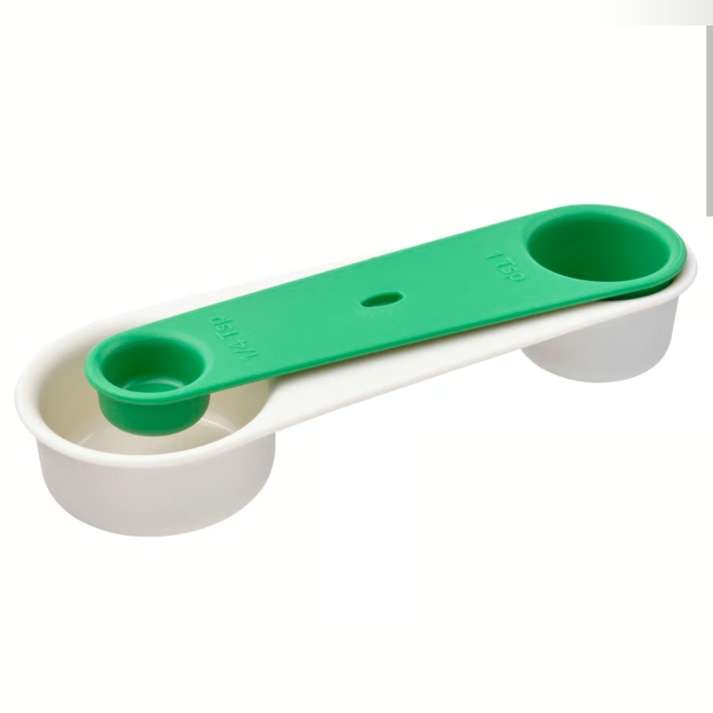 New IKEA UPPFYLLDGreen White Dual Measuring Spoon